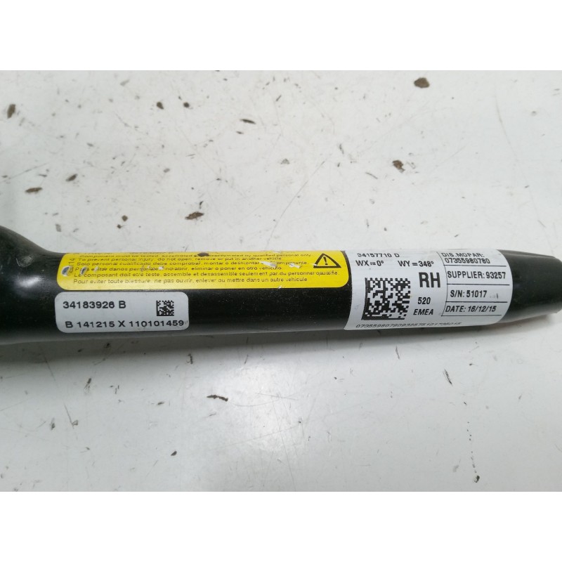 Recambio de cinturon seguridad delantero derecho para jeep renegade suv (bu, b1, bv) 1.6 crd referencia OEM IAM   