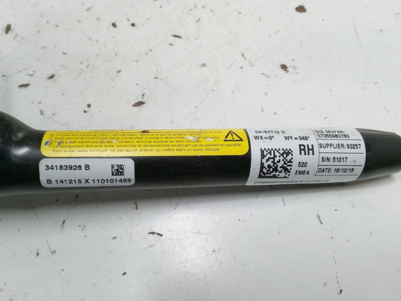 Recambio de cinturon seguridad delantero derecho para jeep renegade suv (bu, b1, bv) 1.6 crd referencia OEM IAM   