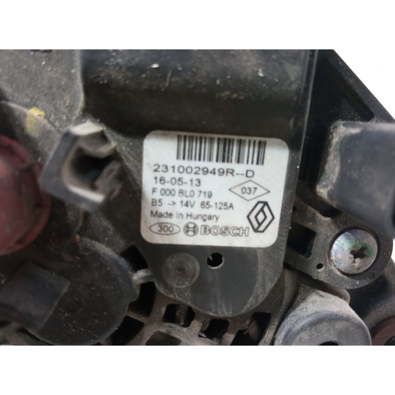 Recambio de alternador para dacia dokker monospace (ke_) 1.5 dci / blue dci 75 (keaj, keah, kejw) referencia OEM IAM 231002949R-