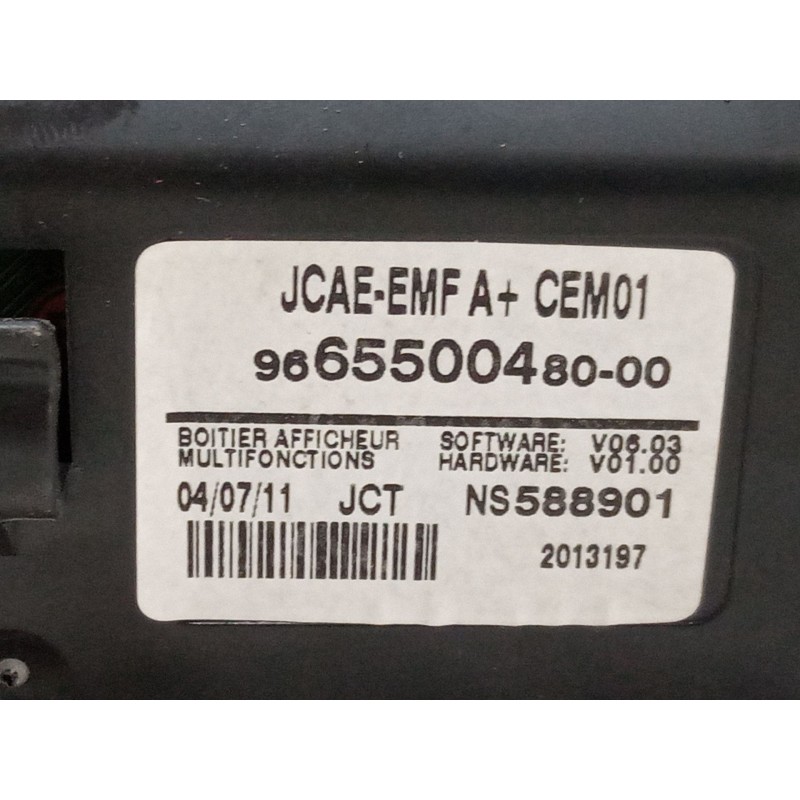 Recambio de pantalla interior reloj para citroën c4 ii (nc_) 1.6 hdi 90 referencia OEM IAM 9665500480  