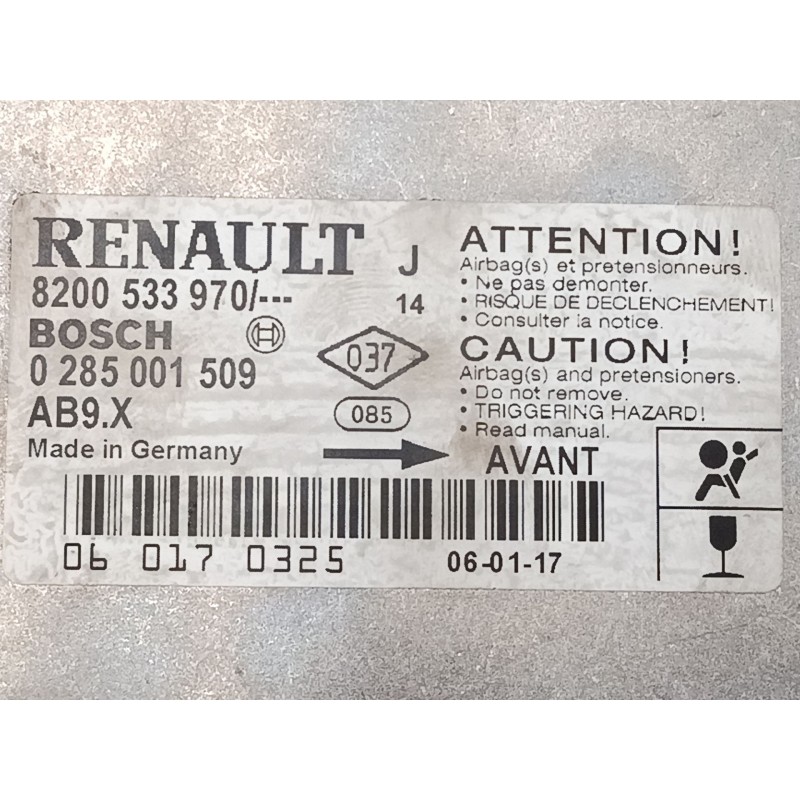 Recambio de centralita airbag para renault modus / grand modus (f/jp0_) 1.4 (jp01, jp0j) referencia OEM IAM 8200533970 028500150