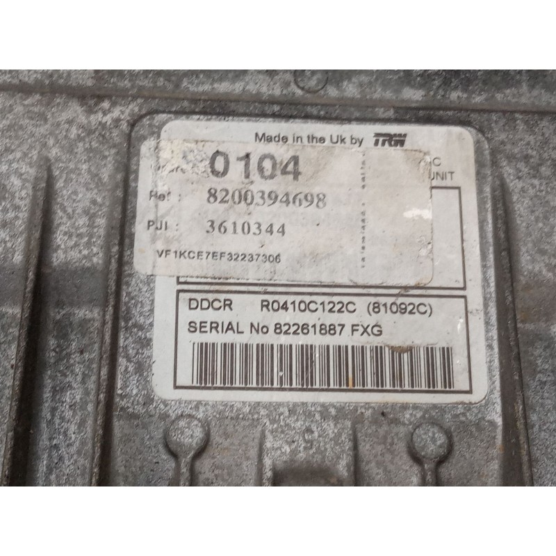 Recambio de centralita motor uce para renault kangoo (kc0/1_) 1.5 dci (kc07) referencia OEM IAM 8200394698  