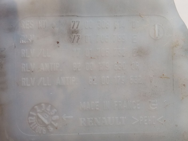 Recambio de deposito limpiaparabrisas para renault kangoo (kc0/1_) 1.5 dci (kc07) referencia OEM IAM 7700308814  