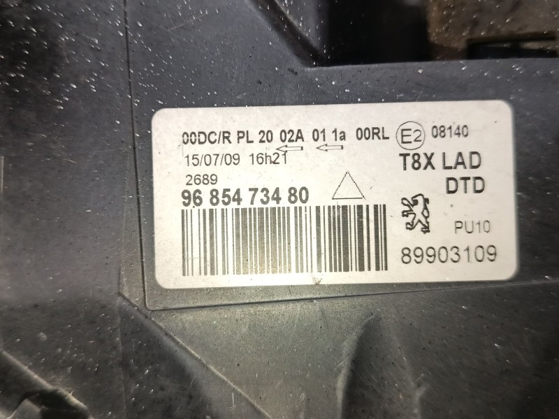 Recambio de faro derecho xenon para peugeot 3008 i monospace (0u_) 1.6 hdi referencia OEM IAM   