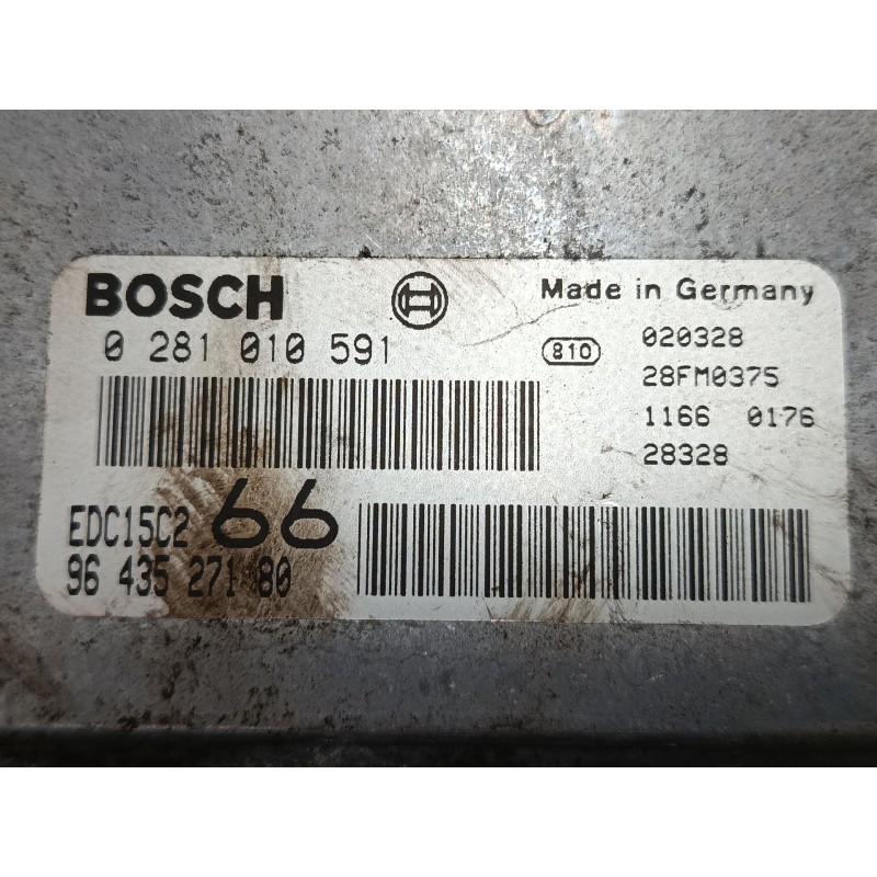 Recambio de centralita motor uce para peugeot expert (224_) 2.0 hdi 16v referencia OEM IAM 9643527180 0281010591 