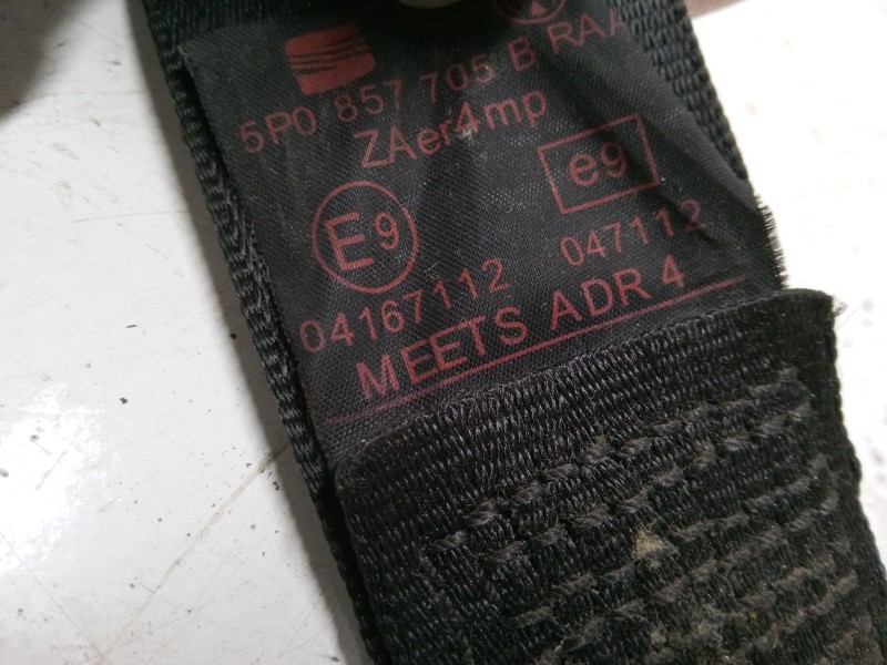 Recambio de cinturon seguridad delantero izquierdo para seat toledo iii (5p2) 2.0 tdi 16v referencia OEM IAM 5P0357705B  