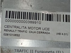 Recambio de centralita motor uce para renault trafic ii furgoneta (fl) 1.9 dci 100 (fl0c) referencia OEM IAM 0281010632 82000516 2
