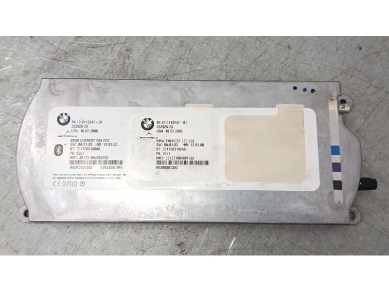 Recambio de centralita bluetooth para bmw 7 (e65, e66, e67) 730 i, li referencia OEM IAM 8410911324701  
