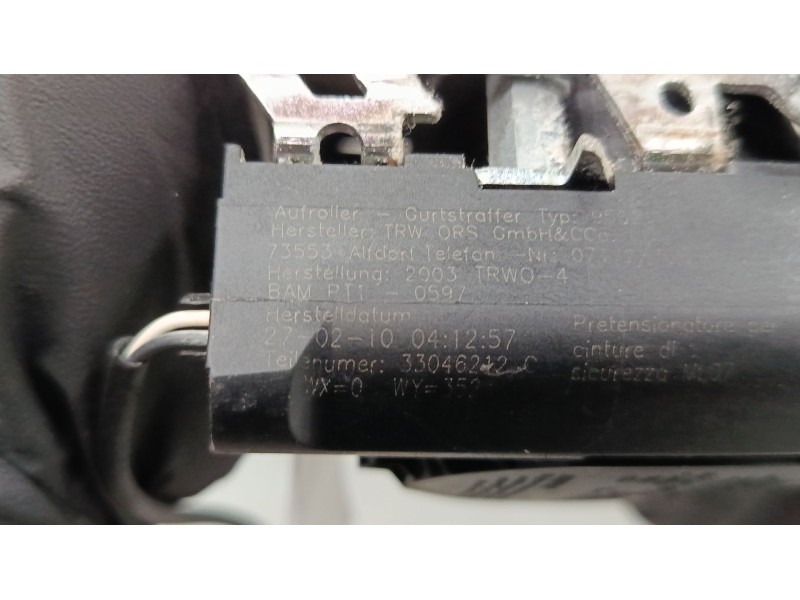 Recambio de cinturon seguridad delantero derecho para fiat panda / panda classic (169_) 1.2 (169.axb11, 169.axb1a) referencia OE