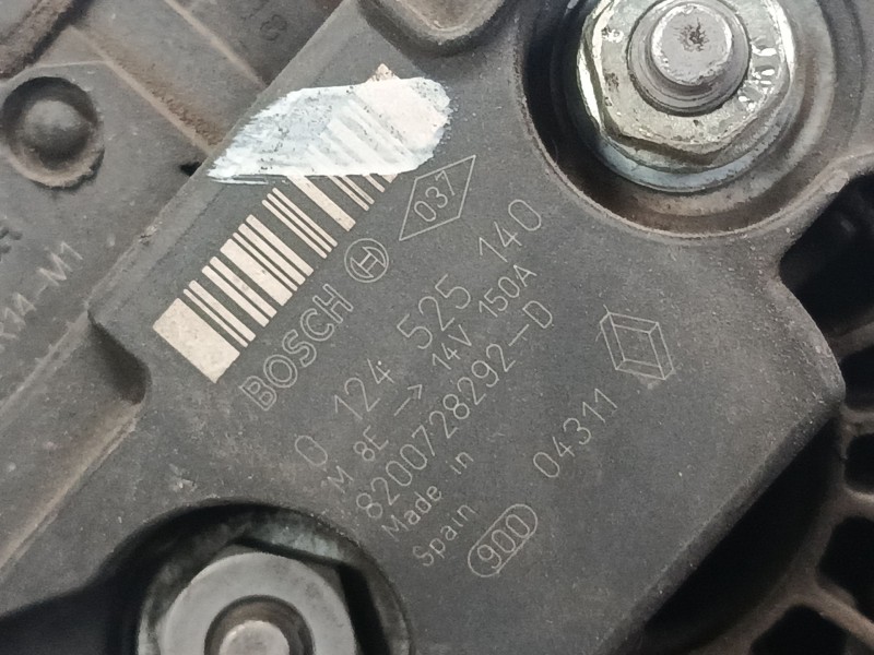 Recambio de alternador para nissan qashqai i (j10, nj10) 1.5 dci referencia OEM IAM 8200728292D  0124525140