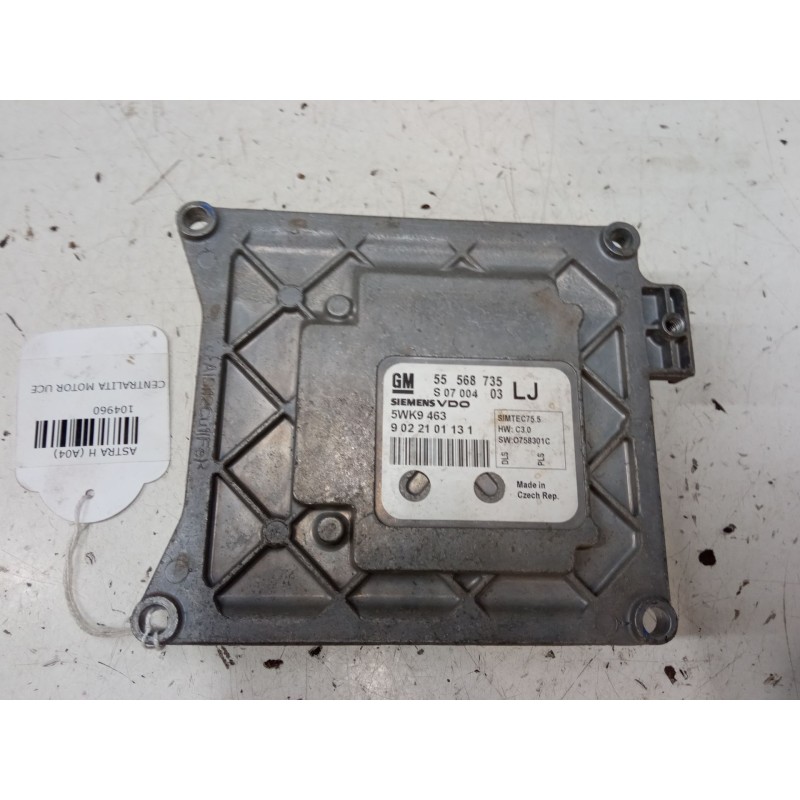 Recambio de centralita motor uce para opel astra h (a04) 1.6 (l48) referencia OEM IAM 55568735 5WK9463 