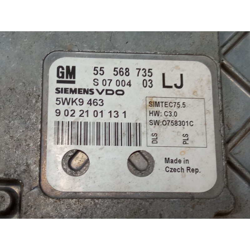Recambio de centralita motor uce para opel astra h (a04) 1.6 (l48) referencia OEM IAM 55568735 5WK9463 