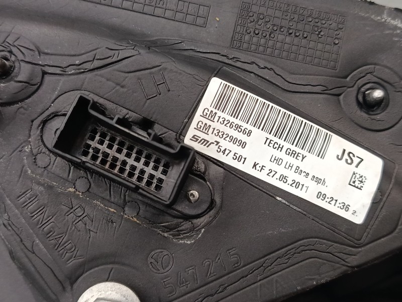 Recambio de retrovisor electrico izquierdo para opel insignia a (g09) 2.0 cdti (68) referencia OEM IAM 13269568  