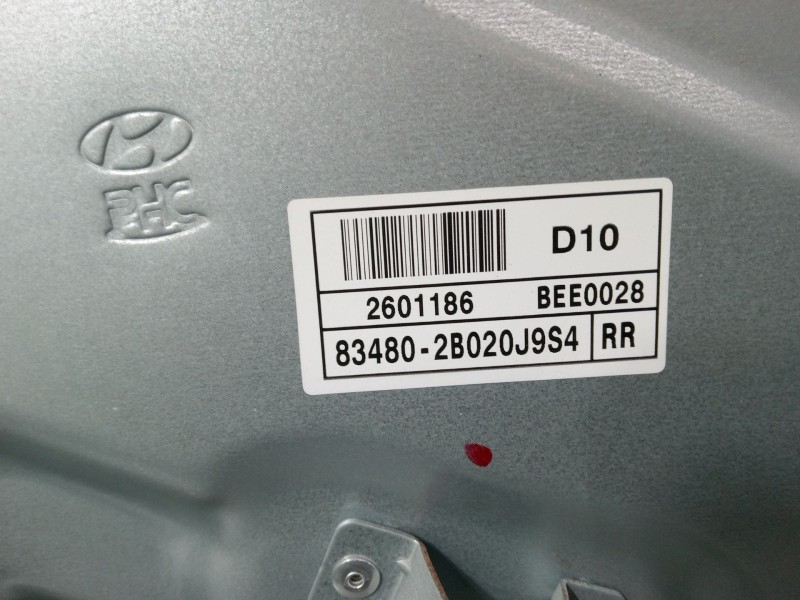 Recambio de elevalunas electrico trasero derecho para hyundai santa fé ii (cm) 2.2 crdi gls referencia OEM IAM 834802B020J9S4  