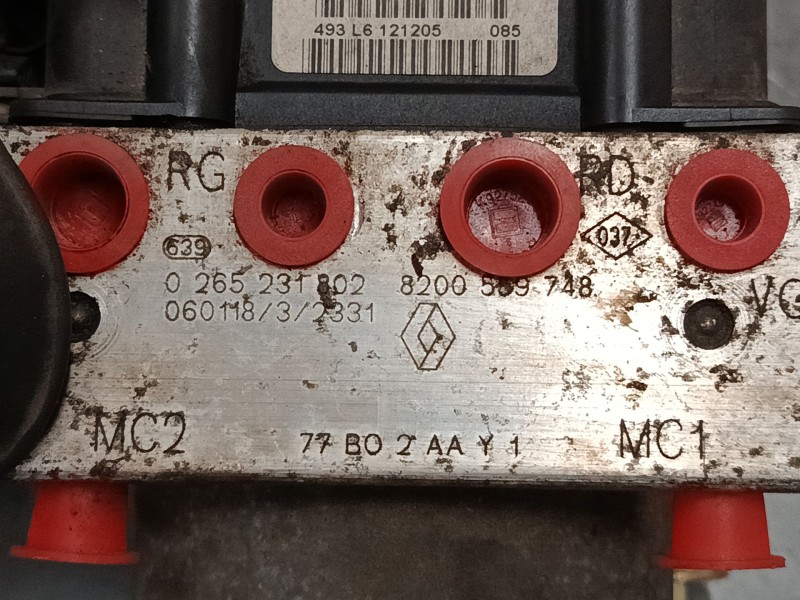 Recambio de abs para renault modus / grand modus (f/jp0_) 1.4 (jp01, jp0j) referencia OEM IAM 8200559748 0265800558 0265231802