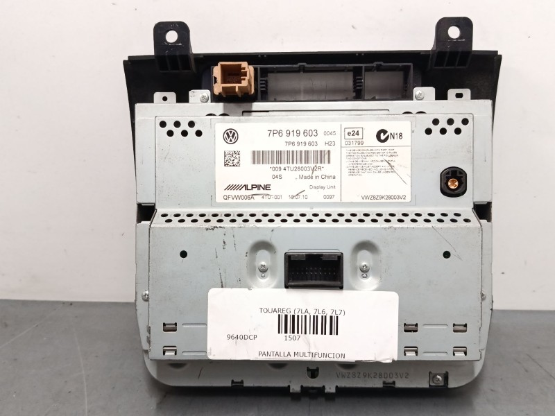 Recambio de pantalla multifuncion para volkswagen touareg (7la, 7l6, 7l7) 5.0 v10 tdi referencia OEM IAM 7P6919603  