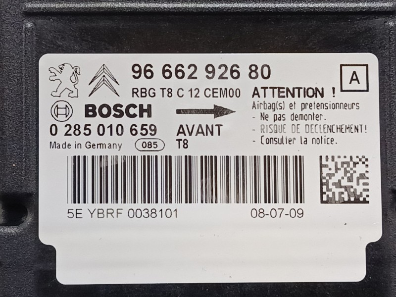 Recambio de centralita airbag para peugeot 3008 i monospace (0u_) 1.6 hdi referencia OEM IAM 9666292680  