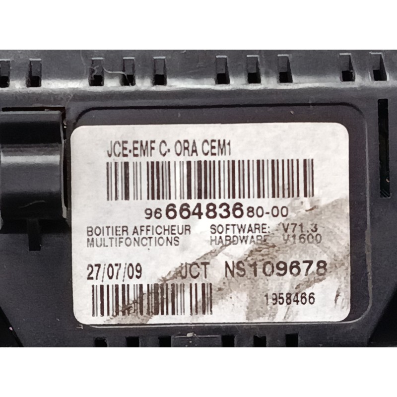 Recambio de pantalla multifuncion para peugeot 3008 i monospace (0u_) 1.6 hdi referencia OEM IAM 9666483680  