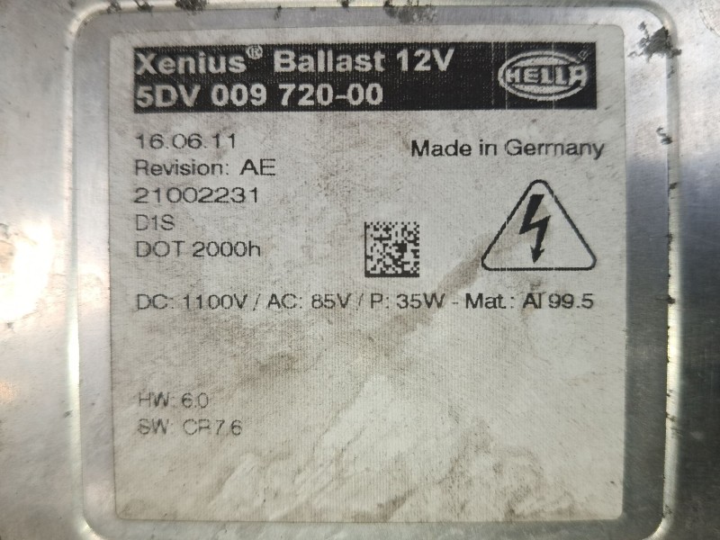 Recambio de centralita faros xenon para opel astra j (p10) 1.7 cdti (68) referencia OEM IAM 5DV00972000  