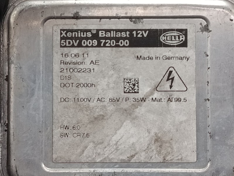 Recambio de centralita faros xenon para opel astra j (p10) 1.7 cdti (68) referencia OEM IAM 5DV00972000  