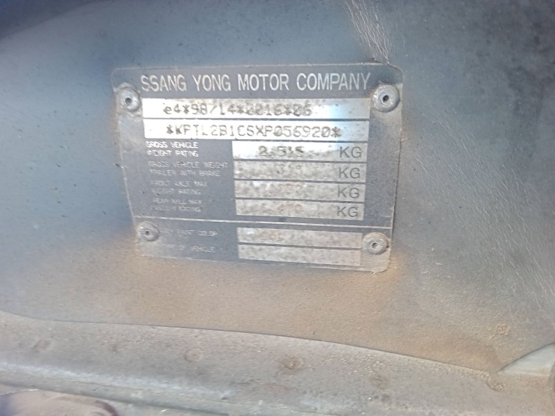 ssangyong korando (kj) del año 1999