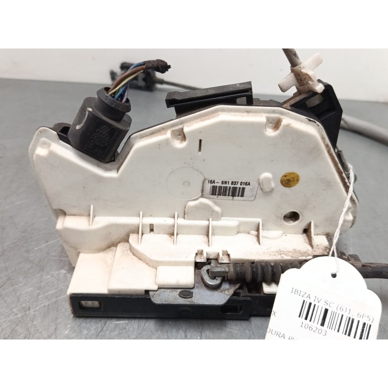 Recambio de cerradura puerta delantera derecha para seat ibiza iv sc (6j1, 6p5) 1.4 referencia OEM IAM 5N1837016A  