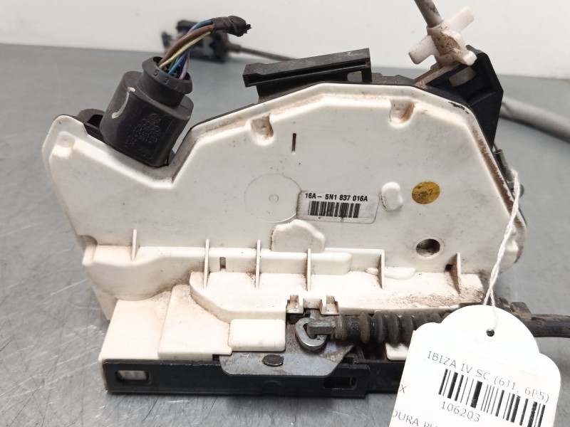 Recambio de cerradura puerta delantera derecha para seat ibiza iv sc (6j1, 6p5) 1.4 referencia OEM IAM 5N1837016A  