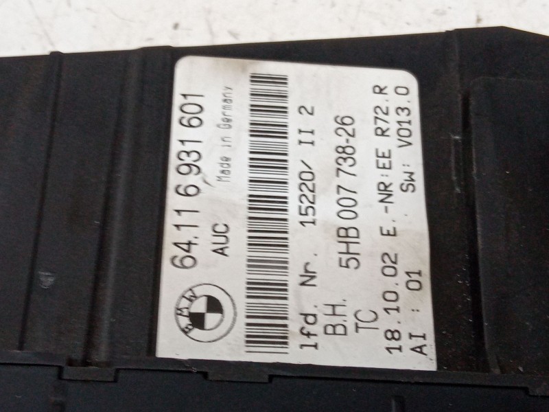 Recambio de mando climatizador para bmw 3 compact (e46) 316 ti referencia OEM IAM 64116931601  