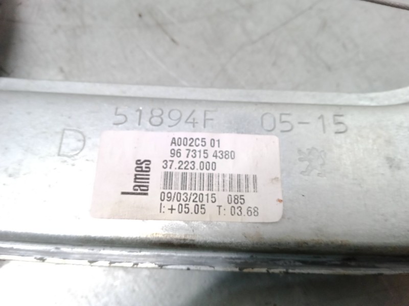 Recambio de elevalunas electrico delantero derecho para peugeot 208 i (ca_, cc_) 1.2 vti 82 referencia OEM IAM 9674254380  