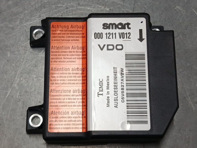 Recambio de centralita airbag para smart fortwo coupé (450) 0.7 (450.352, 450.332) referencia OEM IAM 0001211V012  