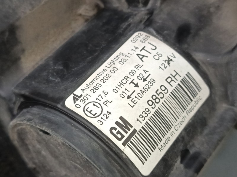 Recambio de faro derecho para opel zafira tourer c (p12) 2.0 cdti (75) referencia OEM IAM 13399859RH 030126320200 