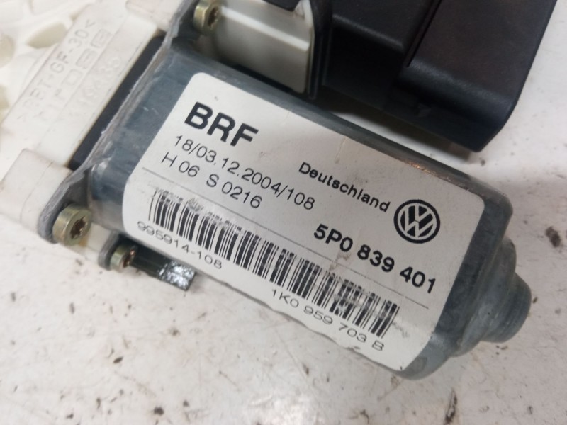 Recambio de elevalunas electrico trasero izquierdo para seat toledo iii (5p2) 1.9 tdi referencia OEM IAM 5P0839401  