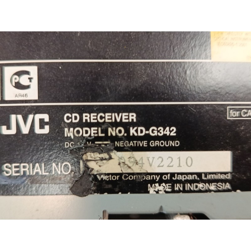 Recambio de radio cd para hyundai h-1 travel (tq) 2.5 crdi referencia OEM IAM JVC KD-G342  