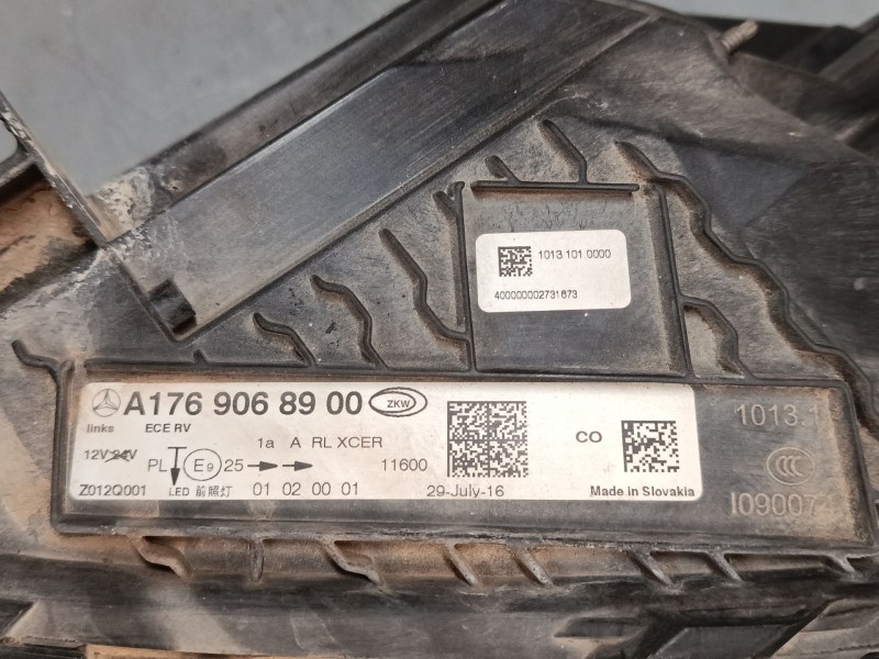 Recambio de faro izquierdo led para mercedes-benz clase a (w176) a 220 d (176.003) referencia OEM IAM A1769068900  