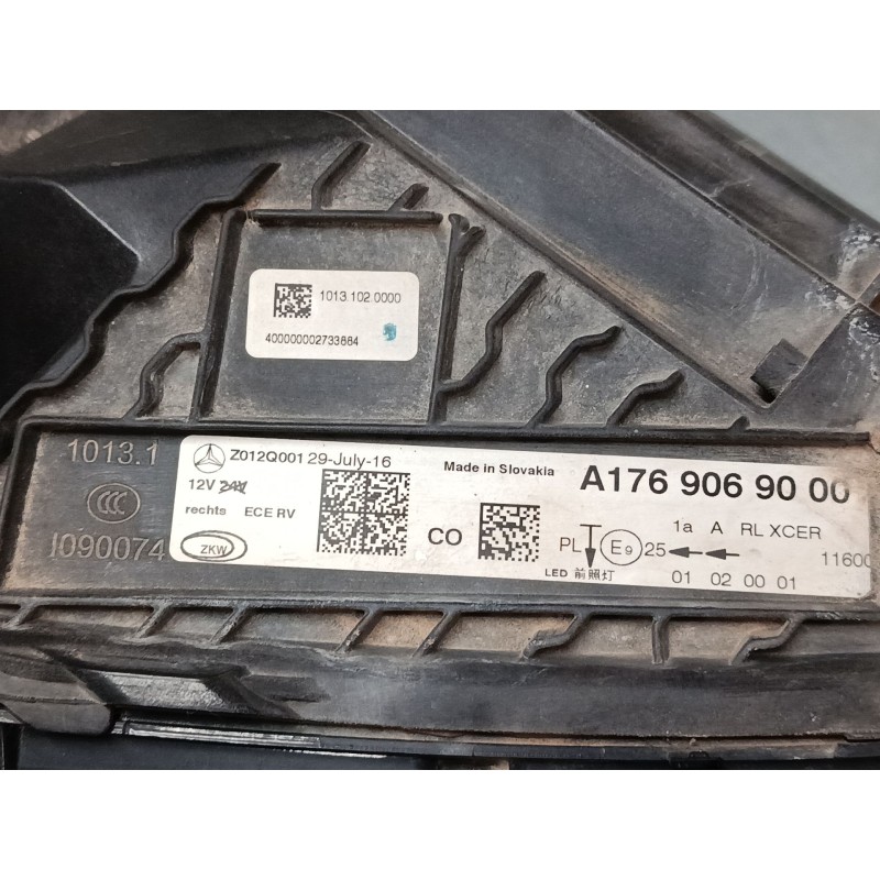 Recambio de faro derecho led para mercedes-benz clase a (w176) a 220 d (176.003) referencia OEM IAM A1769069000  