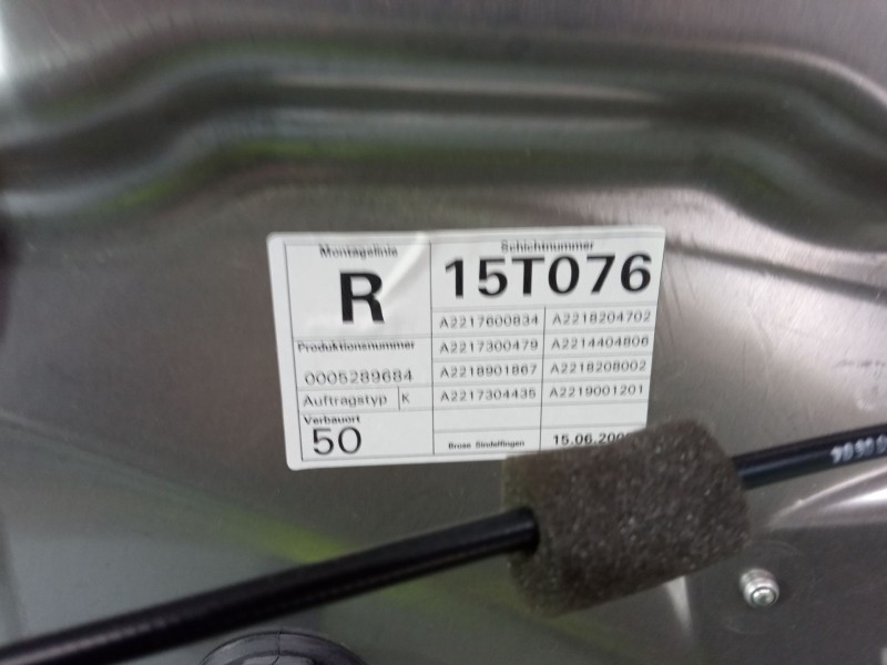 Recambio de puerta trasera derecha para mercedes-benz clase s (w221, v221) s 400 hybrid (221.095, 221.195) referencia OEM IAM A2