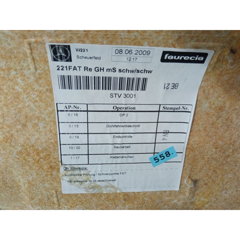 Recambio de guarnecido puerta delantera derecha para mercedes-benz clase s (w221, v221) s 400 hybrid (221.095, 221.195) referenc