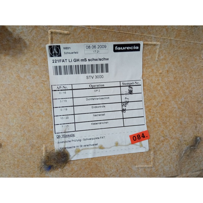 Recambio de guarnecido puerta delantera izquierda para mercedes-benz clase s (w221, v221) s 400 hybrid (221.095, 221.195) refere