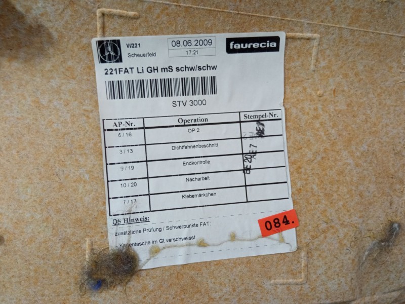 Recambio de guarnecido puerta delantera izquierda para mercedes-benz clase s (w221, v221) s 400 hybrid (221.095, 221.195) refere