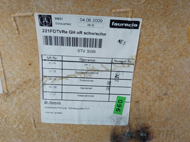 Recambio de guarnecido puerta trasera derecha para mercedes-benz clase s (w221, v221) s 400 hybrid (221.095, 221.195) referencia