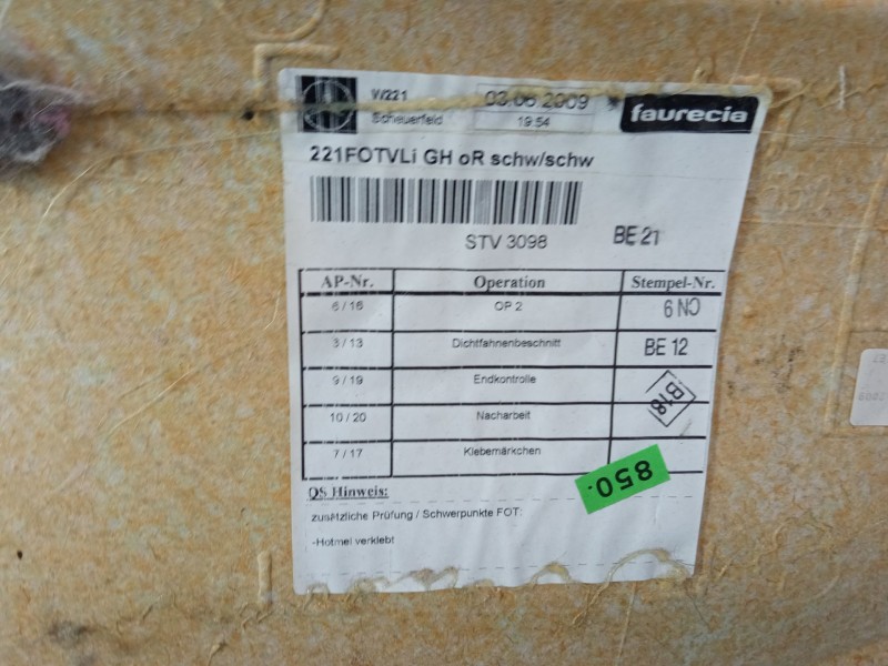 Recambio de guarnecido puerta trasero izquierdo para mercedes-benz clase s (w221, v221) s 400 hybrid (221.095, 221.195) referenc