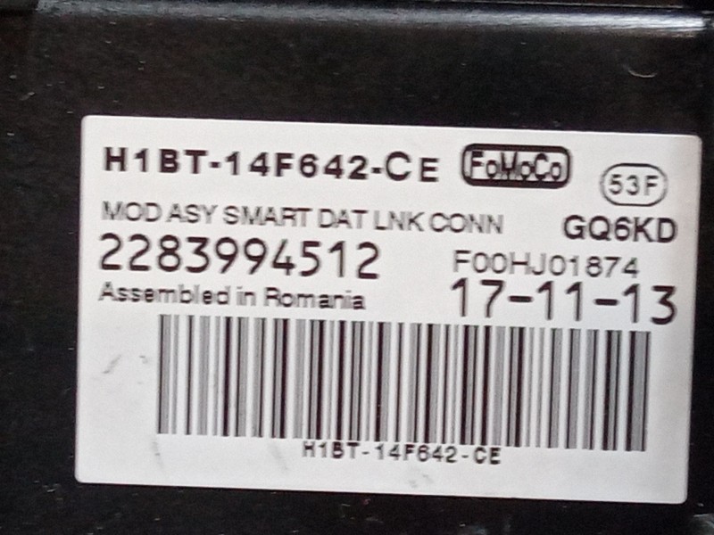 Recambio de conector obd para ford ecosport 1.0 ecoboost referencia OEM IAM H1BT14F642CE  