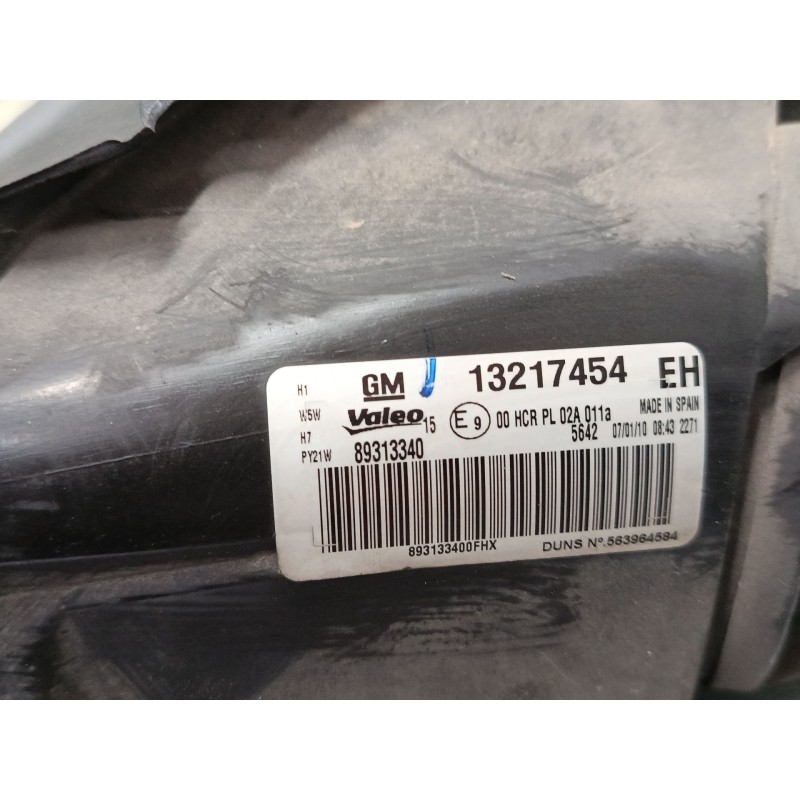 Recambio de faro derecho para opel corsa d (s07) 1.3 cdti (l08, l68) referencia OEM IAM 13217454EH  