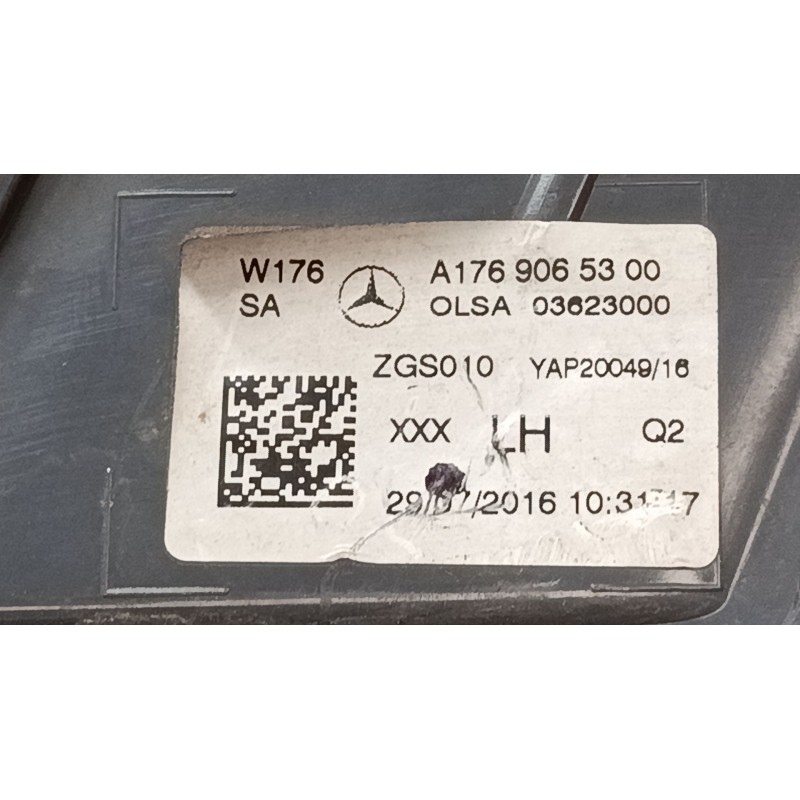 Recambio de piloto trasero izquierdo para mercedes-benz clase a (w176) a 220 d (176.003) referencia OEM IAM A1769065300  
