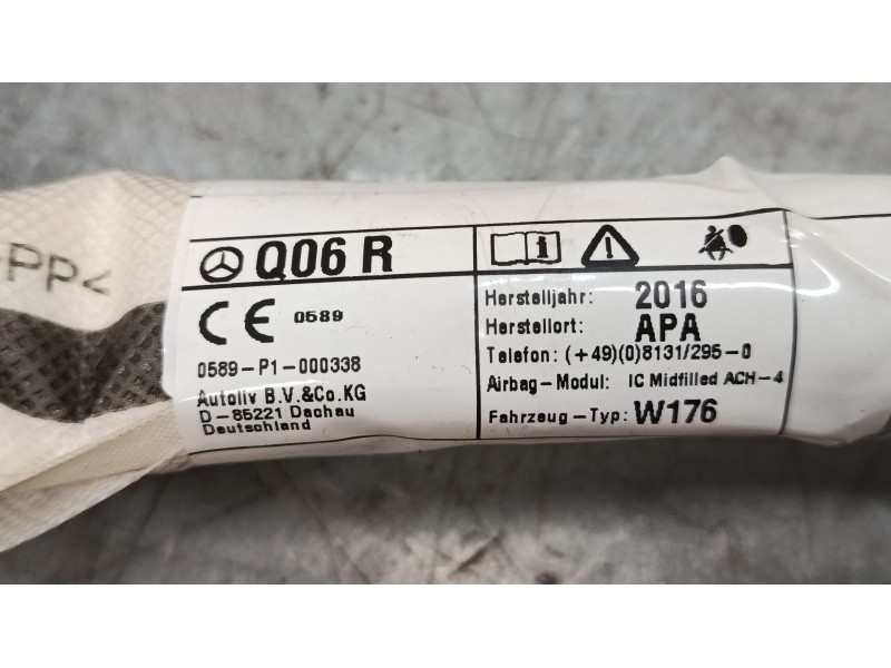 Recambio de airbag lateral delantero derecho para mercedes-benz clase a (w176) a 220 d (176.003) referencia OEM IAM 17686002022 