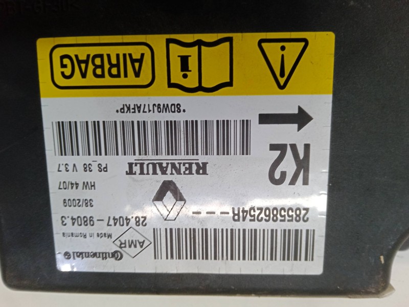 Recambio de centralita airbag para renault megane iii coupé (dz0/1_) 1.6 16v (dz0u, dz1b, dz1h) referencia OEM IAM 285586254R  2 Recambio de centralita airbag para renault megane iii coupé (dz0/1_) 1.6 16v (dz0u, dz1b, dz1h) referencia OEM IAM 285586254R  2