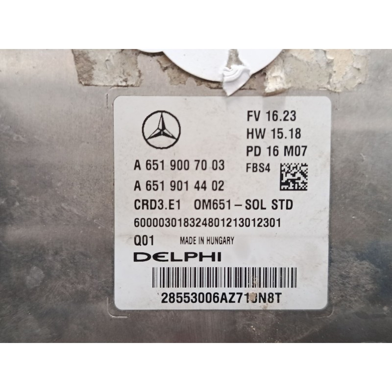 Recambio de centralita motor uce para mercedes-benz clase a (w176) a 220 d (176.003) referencia OEM IAM A6519007003 A6519014402 