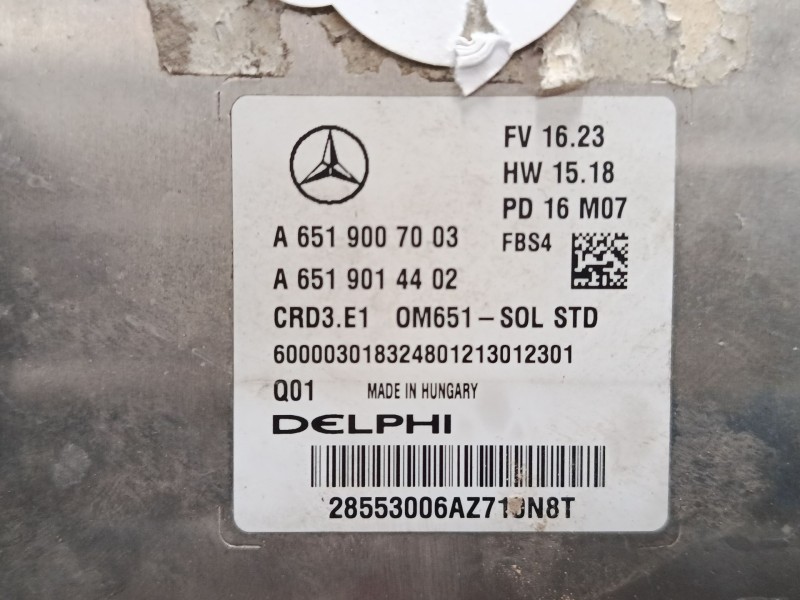 Recambio de centralita motor uce para mercedes-benz clase a (w176) a 220 d (176.003) referencia OEM IAM A6519007003 A6519014402 