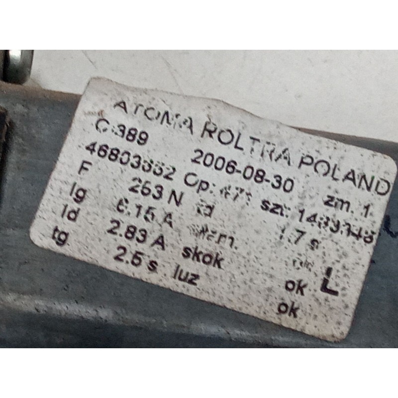 Recambio de elevalunas electrico delantero derecho para fiat panda / panda classic (169_) 1.2 (169.axb11, 169.axb1a) referencia 