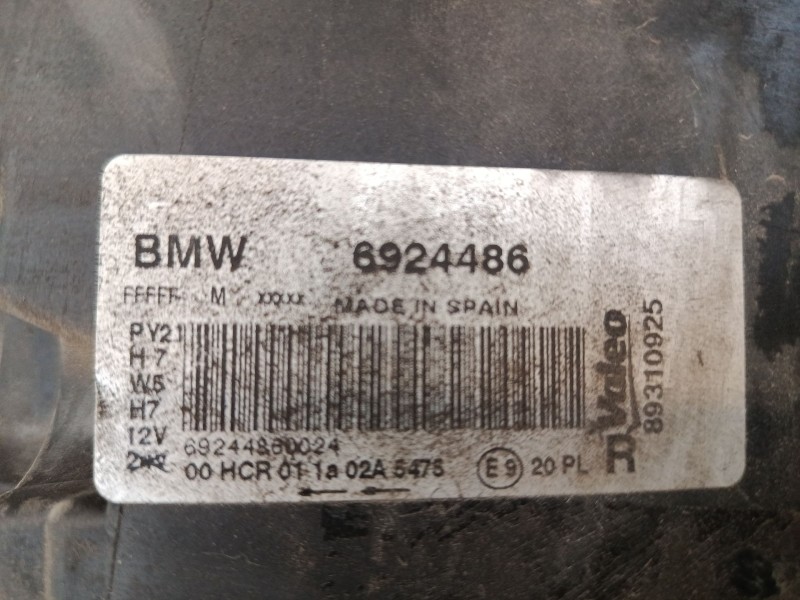Recambio de faro derecho para bmw 1 (e87) 116 i referencia OEM IAM 6924486  